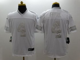 Wholesale Cheap Nike Packers #4 Brett Favre White Men\'s Stitched NFL Limited Platinum Jersey