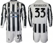 Wholesale Cheap Men 2021-2022 Club Juventus home white Long Sleeve 33 Adidas Soccer Jersey