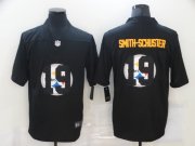Wholesale Cheap Men's Pittsburgh Steelers #19 JuJu Smith-Schuster Black 2020 Shadow Logo Vapor Untouchable Stitched NFL Nike Limited Jersey