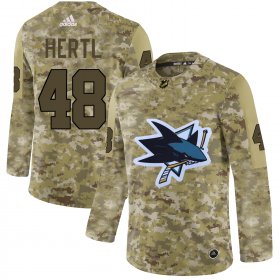 Wholesale Cheap Adidas Sharks #48 Tomas Hertl Camo Authentic Stitched NHL Jersey