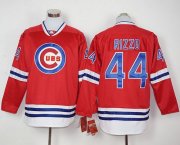 Wholesale Cheap Cubs #44 Anthony Rizzo Red Long Sleeve Stitched MLB Jersey