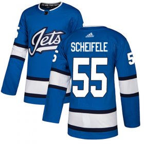 Wholesale Cheap Adidas Jets #55 Mark Scheifele Blue Alternate Authentic Stitched Youth NHL Jersey