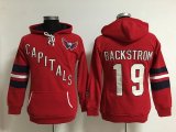 Wholesale Cheap Washington Capitals #19 Nicklas Backstrom Red Women's Old Time Heidi NHL Hoodie