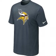 Wholesale Cheap Nike Minnesota Vikings Sideline Legend Authentic Logo Dri-FIT NFL T-Shirt Crow Grey