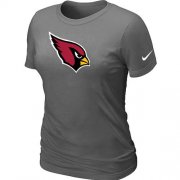 Wholesale Cheap Women's Nike Arizona Cardinals Logo NFL T-Shirt Dark Grey