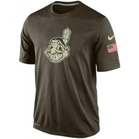 Wholesale Cheap Men\'s Cleveland Indians Salute To Service Nike Dri-FIT T-Shirt