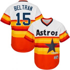 Wholesale Cheap Astros #15 Carlos Beltran White/Orange Cooperstown Stitched Youth MLB Jersey