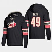 Wholesale Cheap Carolina Hurricanes #49 Victor Rask Black adidas Lace-Up Pullover Hoodie