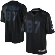 Wholesale Cheap Nike Patriots #87 Rob Gronkowski Black Men's Stitched NFL Impact Limited Jersey