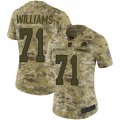 Wholesale Cheap Nike Redskins #71 Trent Williams Camo Women's Stitched NFL Limited 2018 Salute to Service Jersey