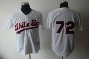 Wholesale Cheap 1990 Mitchell and Ness White Sox #72 Carlton Fisk White Throwback Stitched MLB Jersey