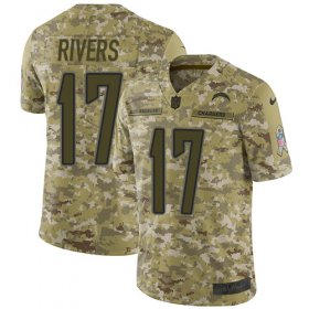 Wholesale Cheap Nike Chargers #17 Philip Rivers Camo Men\'s Stitched NFL Limited 2018 Salute To Service Jersey