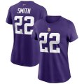 Wholesale Cheap Minnesota Vikings #22 Harrison Smith Nike Women's Team Player Name & Number T-Shirt Purple