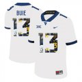 Wholesale Cheap West Virginia Mountaineers 13 Andrew Buie White Fashion College Football Jersey
