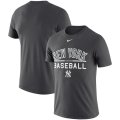 Wholesale Cheap New York Yankees Nike Practice Performance T-Shirt Anthracite