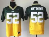 Wholesale Cheap Nike Packers #52 Clay Matthews Green/Gold Men's Stitched NFL Elite Fadeaway Fashion Jersey