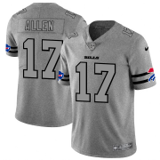 Wholesale Cheap Buffalo Bills #17 Josh Allen Men's Nike Gray Gridiron II Vapor Untouchable Limited NFL Jersey