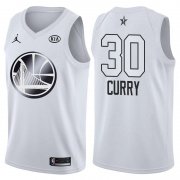 Wholesale Cheap Warriors 30 Stephen Curry Jordan Brand White 2018 All-Star Game Swingman Jersey
