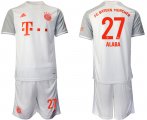 Wholesale Cheap Men 2020-2021 club Bayern Munchen away 27 white Soccer Jerseys