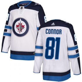 Wholesale Cheap Adidas Jets #81 Kyle Connor White Road Authentic Stitched NHL Jersey
