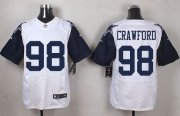 Wholesale Cheap Nike Cowboys #98 Tyrone Crawford White Men's Stitched NFL Elite Rush Jersey