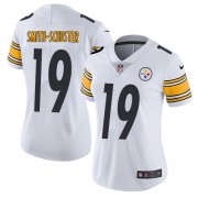 Wholesale Cheap Nike Steelers #19 JuJu Smith-Schuster White Women's Stitched NFL Vapor Untouchable Limited Jersey