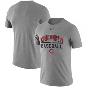 Wholesale Cheap Cincinnati Reds Nike Away Practice T-Shirt Heathered Gray