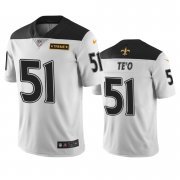 Wholesale Cheap New Orleans Saints #51 Manti Te'o White Vapor Limited City Edition NFL Jersey