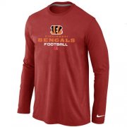 Wholesale Cheap Nike Cincinnati Bengals Critical Victory Long Sleeve T-Shirt Red