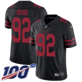 Wholesale Cheap Nike 49ers #92 Kerry Hyder Black Alternate Youth Stitched NFL 100th Season Vapor Untouchable Limited Jersey