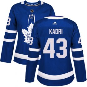 Wholesale Cheap Adidas Maple Leafs #43 Nazem Kadri Blue Home Authentic Women\'s Stitched NHL Jersey