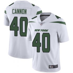 Wholesale Cheap Nike Jets #40 Trenton Cannon White Men\'s Stitched NFL Vapor Untouchable Limited Jersey