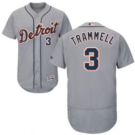 Wholesale Cheap Tigers #3 Alan Trammell Grey Flexbase Authentic Collection Stitched MLB Jersey