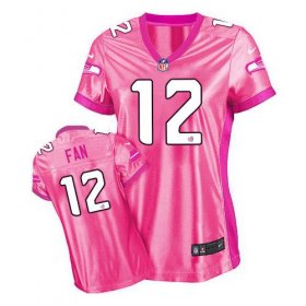 Wholesale Cheap Nike Seahawks #12 Fan Pink Women\'s Be Luv\'d Stitched NFL New Elite Jersey