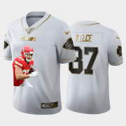 Cheap Kansas City Chiefs #87 Travis Kelce Nike Team Hero 1 Vapor Limited NFL 100 Jersey White Golden