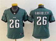 Cheap Youth Philadelphia Eagles #26 Saquon Barkley Green Vapor Untouchable Limited Stitched Jersey