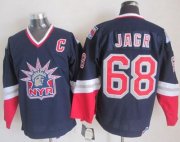 Wholesale Cheap Rangers #68 Jaromir Jagr Navy Blue CCM Statue of Liberty Stitched NHL Jersey