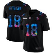 Cheap Minnesota Vikings #18 Justin Jefferson Men's Nike Multi-Color Black 2020 NFL Crucial Catch Vapor Untouchable Limited Jersey