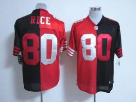 Wholesale Cheap Nike 49ers #80 Jerry Rice Black/Red Men\'s Stitched NFL Elite Split Jersey