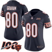 Wholesale Cheap Nike Bears #80 Jimmy Graham Navy Blue Team Color Women's Stitched NFL 100th Season Vapor Untouchable Limited Jersey