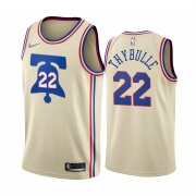 Wholesale Cheap Philadelphia 76ers #22 Matisse Thybulle Cream NBA Swingman 2020-21 Earned Edition Jersey