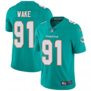 Wholesale Cheap Nike Dolphins #91 Cameron Wake Aqua Green Team Color Men's Stitched NFL Vapor Untouchable Limited Jersey