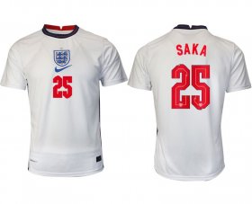 Wholesale Cheap Men 2020-2021 European Cup England home aaa version white 25 Nike Soccer Jersey