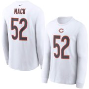 Wholesale Cheap Chicago Bears #52 Khalil Mack Nike Player Name & Number Long Sleeve T-Shirt White