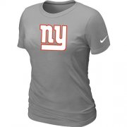 Wholesale Cheap Women's Nike New York Giants Logo NFL T-Shirt Light Grey