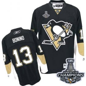 Wholesale Cheap Penguins #13 Nick Bonino Black Home 2017 Stanley Cup Finals Champions Stitched NHL Jersey