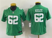 Wholesale Cheap Youth Philadelphia Eagles #62 Jason Kelce Green 2023 F.U.S.E. Football Stitched Jersey