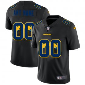 Wholesale Cheap Los Angeles Chargers Custom Men\'s Nike Team Logo Dual Overlap Limited NFL Jersey Black