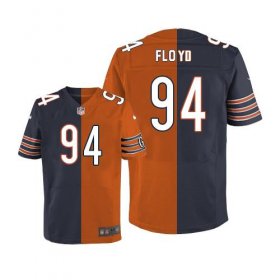 Wholesale Cheap Nike Bears #94 Leonard Floyd Navy Blue/Orange Men\'s Stitched NFL Elite Split Jersey