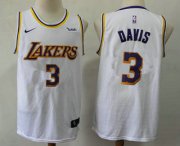 Wholesale Cheap Men's Los Angeles Lakers #3 Anthony Davis 2019 White Nike Swingman Wish Stitched NBA Jersey